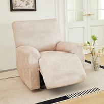 Stretch Pu Leather Waterproof Recliner Cover Couch Cover For Recliner  Sofa Chair Cover white
