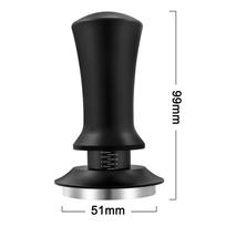 Stainless Steel Coffee Tamper with Adjustable Spring Pressure Flat Base for Espresso Grounds Leveling and Consistent Coffee Extraction one size