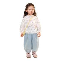 LUSON Baby Girl Spring 2026 Denim Harem Pants 90 šviesiai rausvos spalvos