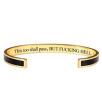 This Too Shall Pass Bracelet Adjustable Mantra Cuff Engraved juoda