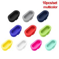 Colorful Charging Port Accessories Dustproof Plug Silicone Antidust Cover Case multicolor-10pcs/set