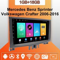 Android Carplay automobilinis radijas, skirtas Mercedes Benz Sprinter Volkswagen 2006-2016 Multimedia Player Head Unit Stereo GPS Navigation BT WIFI 2+32GB 1+16GB