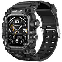 Naujo dizaino modifikacijų rinkinys, skirtas Apple Watch Ultra 49mm 9 8 7 6 SE 5 4 Refit Case Silikoninė juosta, skirta iWatch Series 10 46mm 45mm 44mm apyrankei 44mm juoda