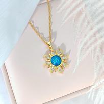 Sunflower Necklace Female Personality Versatile Dopamine Barbie Zircon Jewelry