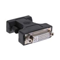 DVI į VGA adapteris 24+5 kontaktų DVI moteriškas į 15 kontaktų VGA vyriškas kabelio adapteris DVI moteriškas į VGA vyriškas DVI-I 24+5 prievado keitiklis monitoriui juoda