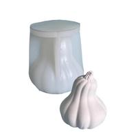 Nonstick Silicone Mold for Crafting 3D Pumpkin Aromatherapies Candle Home Decoration Mould Unique Gift Making Mold 3 white