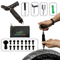 GRAND PITSTOP 20 Pcs Tubeless Tire Puncture Repair Kit with Mushroom Plug for Tyre Mini Plug Kit +