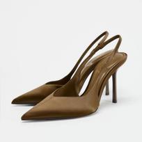2026 Vasaros Tendencijos Avalynė Suknelė Šventė Stiletai Aukštakulniai Moteriški Aukštakulniai Sandalai Smailus Pirštas Šlepetės Slingback Seksualus Mados Sandalia 36 chaki