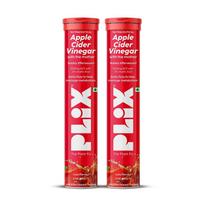 PLIX The Plant Fix Apple Cider Vinegar Effervescent 15 Tablets x Pack of 2 Cola With Vitamins B6 B12 30 Count