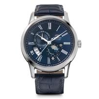 Orient SUN MOON Automatic with Japanese Navy & Watch, Mechanical, Manufacturer's Warranty, Classic, RN-AK0004L, Men's,