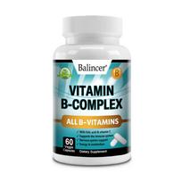 Balincer Vitaminų B kompleksas, 60/120 vegetariškų kapsulių 60 capsules