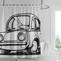 Automobilio Animacinis Dušo Užuolaida Vandeniui Atspari Vonios Užuolaida Vonios Pertvaros Užuolaida Universali Namų Dekoro Ins Stilius W90xH180cm black