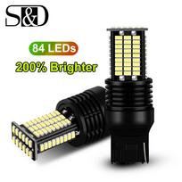 1Pc T20 LED Bulb W21/5W 7443 W21W 7440 WY21W Car Reverse Light 84SMD Auto Turn Signal Lamp 6000K White 12V 24V 7443 T20 W21/5W balta