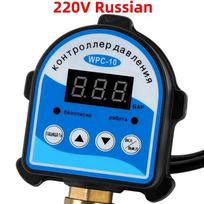WPC-10 220V/110V Skaitmeninis slėgio reguliatorius - Automatinis elektroninis jungiklis alyvos/vandens siurbliams, oro kompresoriams ir vakuumui (Stiprintuvas) 220V Russian&CN