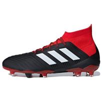 Adidas Predator 18.1 FG Black Red Men Cleats Core-Black Footwear-White DB2039 40⅔