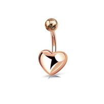 Sexy Heart Belly Button Rings For Women Girls  Trend Exquisite Heart Shaped Navel Rings Belly Piercing Jewelry Gifts