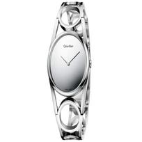 CALVIN KLEIN laikrodis kvarcinis mechanizmas nerūdijančio plieno apyrankė 33mm sidabrinis ciferblatas moteriškas laikrodis 30 metrų atsparus vandeniui K5U2M148 kvarcas