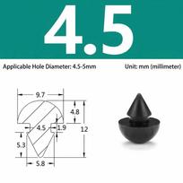 10PCS Pack Shock Absorbing Panel Hole Plugs 4.5mm Diameter Cookware Accessories  Camper Cookware