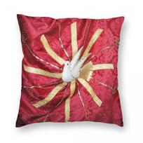 Azores Holy Spirit Flag Square Pillowcase Polyester Linen Velvet Pattern Zip Decorative Pillow Case Room Cushion Cover Peach skin 18*18(CM)-1Pcs