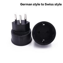 European France TO Plugs Travel Adapter 3 Pin Plug 10A 250V Power Plug EU To Switzerland Electrical Plug