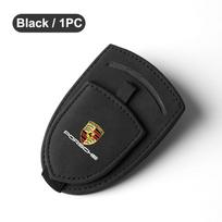 ABKA1 Car Sun Visor Glasses Clip Card Storage Holder For Porsche Panamera Cayenne Taycan Boxster 911 Carrera-GT 928 944 918-Spyder 718