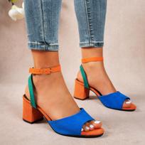Women Sandals New High Heels Sandals Sexy Big Size Sandals Women Strap High Quality Shoes for Women Sandalias De Mujer 36 mėlyna
