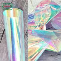 20*30/95cm Skaidrus PVC audinys Iridescentinis Holografinis Lazerinis Vaivorykštės Blizgus Vinilas PASIDARYK pats Lanko Auskarų Gamyba Amatų Maišelio Lakštas/Ritinys blue