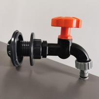1Pcs Garden irrigation water pipe faucet joint IBC water tank adapter faucet set Rainwater bucket faucet (as the picture,1/2'')