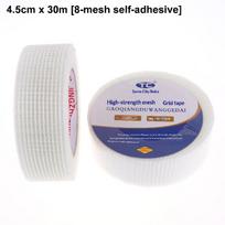 2 Roll White 30M Glass Fiber Self-adhesive Mesh Tape Wall Crack Repair Thermal Insulation Decorative Mesh Seam Tape Hardware