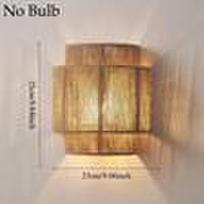 Bedside Wall Lamps Natural Handmade Rattan Wall-mounted Light Sconce Modern Simple Home Bedroom Living Room Corridor Decorative 3W Middle