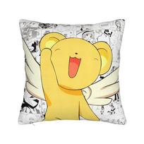 Sakura Magical Cartoon Anime Pillowcases Vintage Pillow Case For Sofa Home Decor Square Pillow Cover Peach skin 18*18(CM)-1Pcs