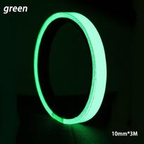 Sign Moto Self-adhesive Car Reflective Stripe Green Fluorescent Night Safety Strip Luminous Tape 10mm x 3M žalia