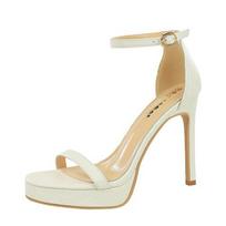 Sexy Single Strap Buckle Peep Toe High Heel Sandals Women Slim Heel Ultra High Platform Versatile Shoes 34