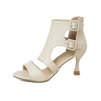 2025 Summer New Sexy Heels White Black Women Sandals Gladiator Ladies Party Shoes Size35 42 Elegant Stiletto Sandals 35 smėlis