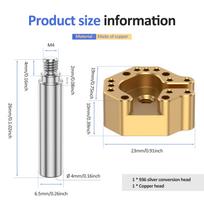 Joystick Soldering Iron Tip with Adapter Multi-Hole Chrome-Plated Copper Tip, Excellent Heat Conduction, Precise Alignment