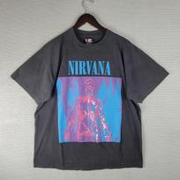 Nirvana T-shirt Sliver size XL 2 sided faded black Boot reprint XXXXL