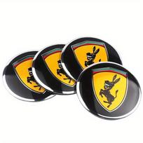 AKT5  4PCS 56MM Funny Spoof Prank Donkey Car Wheel Center Cover Stickers Hub Cap Decal For all Car juoda
