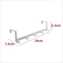 Wrought Iron Over-the-Door Hook Rack with Five Rows for Clothes, Bags, and Hats
