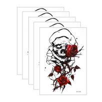 5 Sheets Tattoo Stickers Skin-Friendly Temporary Tattoos for Adults And Kids D