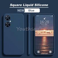 For Huawei Nova 11i Case Silicone Liquid Nova 11i 11 Pro Case Plain Rubber TPU Protector Phone Case Huawei Nova 11i Cover Nova 11i mėlyna