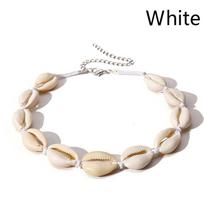 Jewelry New Bohemia Fashion Beach Boho Braided Handmade Cowrie Shell Necklace Natural balta