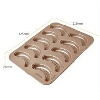 10 Hole Baking Pan Carbon Cake Baking Mold Baking Tray Non-Stick Muffin DIY Banana Cake Pan Moulds Baking Pans Bakeware Tools 10 Hole Baking Pan