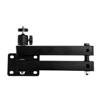 Sulankstomas ant sienos tvirtinamas reguliuojamas mikroprojektoriaus laikiklis Square tube external gimbal 1/4 external thread black