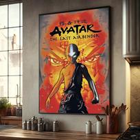 Avataras Paskutinis Oro Valdovas Baltojo Popieriaus Plakatas Lipnus Meno Plakatas Išskirtinis Sienų Lipdukas Svetainei Baro Dekoravimui Tapyba 21cm×30cm NoFrame black