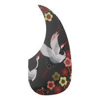 Acoustic Guitar Pickguard Crane Pattern Drop Shape Pick Guard Plate PVC for Protection