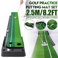 Golf Putting Mat Golf Putter Trainer Green Putter Carpet Practice Set Ball Return Mini Golf Putting Fairway 250 x 30 cm