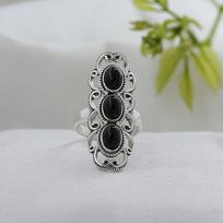 Black Onyx Silver Ring, 925 Sterling Silver Handmade Jewelry, Gift For Her, Silver Women Jewelry Ar8917 5 juoda
