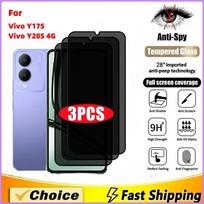 3-5Pcs Privacy Screen Protector for Vivo Y17S Y28S 4G Mobile Phone Screen Tempered Glass Protector Anti-Peep Explosion Protective Case Vivo Y17S = Y28S 4G