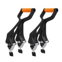 1/2 vnt. Prailginta rankena Ergonomiška kastuvo rankenos pakeitimas su dvigubais neslystančiais spaustukais Universalus metalo detektoriaus rankenos priedas 2pcs