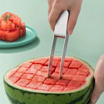 304 Stainless Steel Watermelon Slicer - Effortless Manual Tool for Perfect Cubes, Ideal for Picnics, Parties, and Modern Kitchens Watermelon Slicer